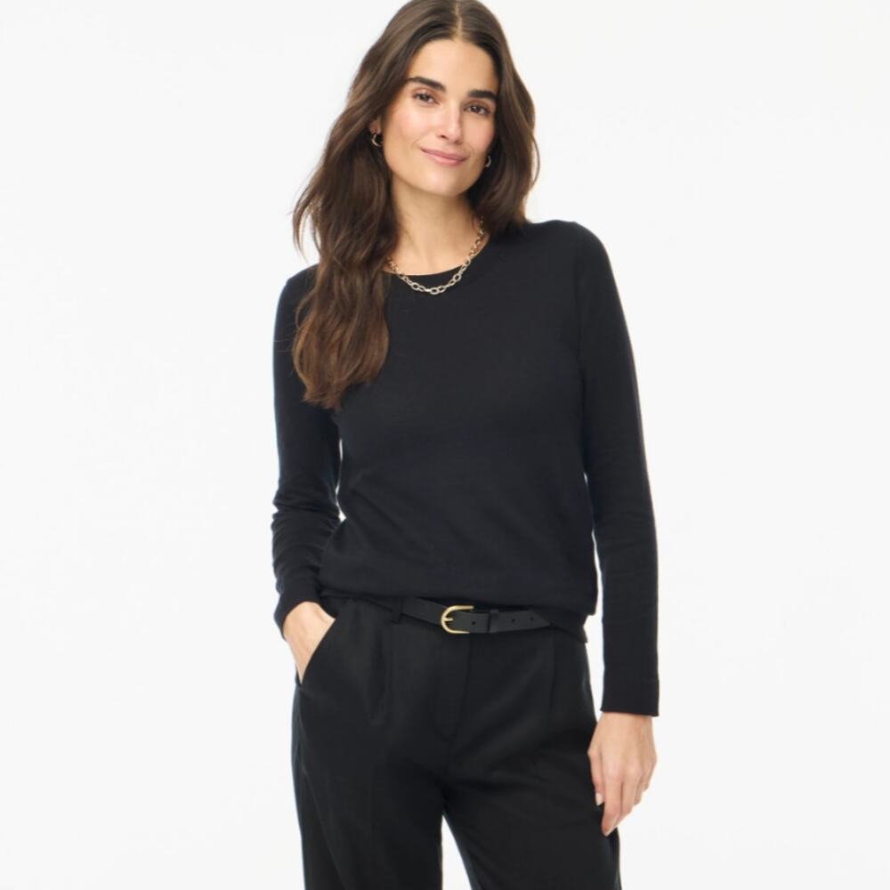 J. Crew Slim Black Crewneck Sweater